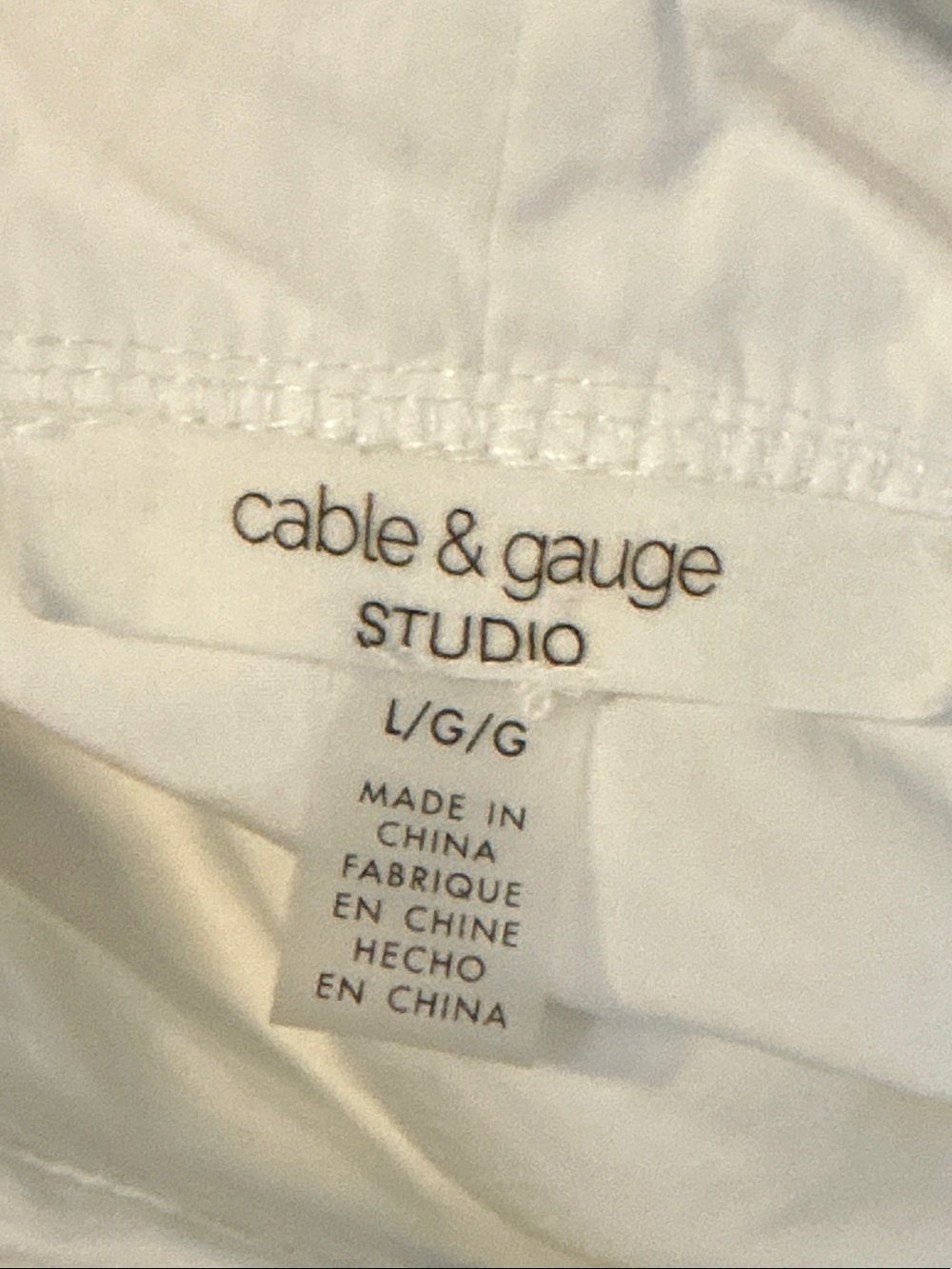 🔥 Cable & Gauge STUDIO Cream Off-White Slouchy Pullover Hoodie - Women's Size L - Picture 5 of 5